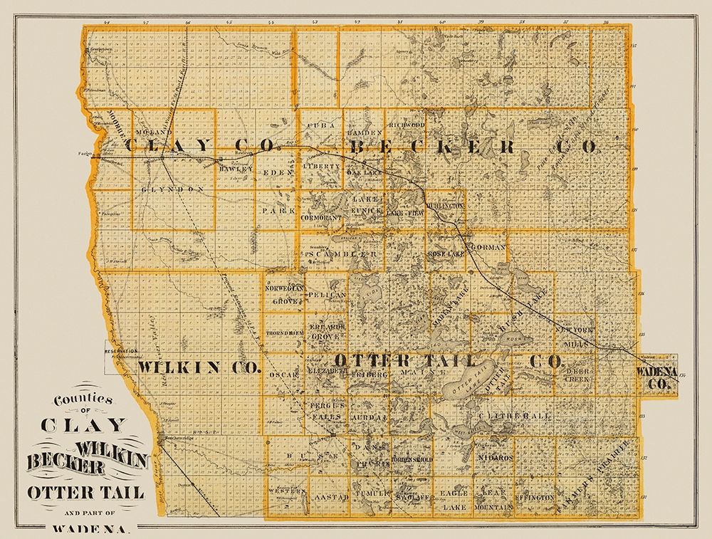 Clay Minnesota Landowner - Andreas 1874 art print by Andreas for $57.95 CAD