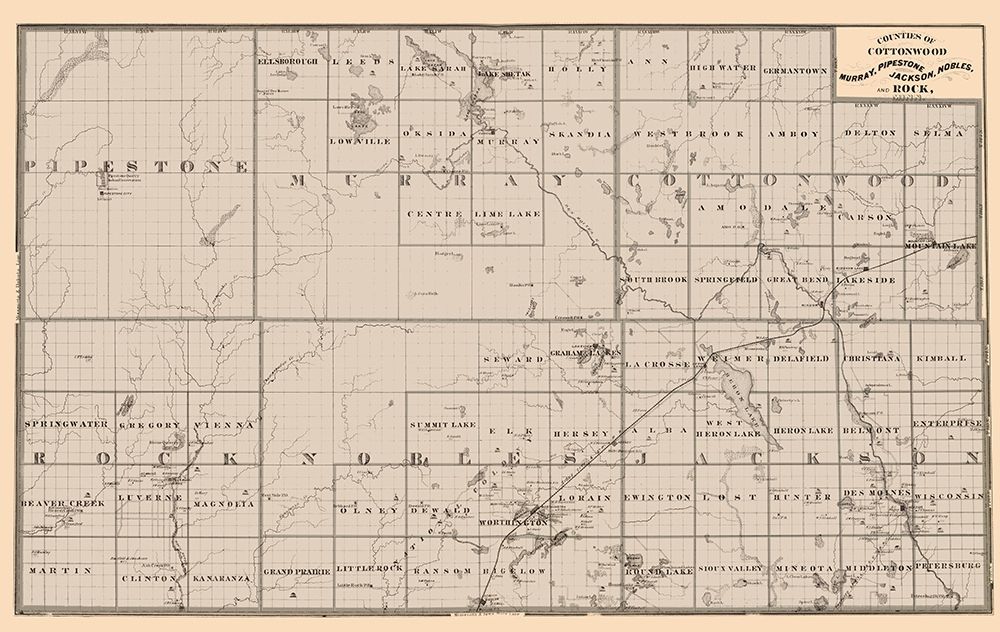 Cottonwood Murray Jackson Nobles Rock Minnesota art print by Andreas for $57.95 CAD