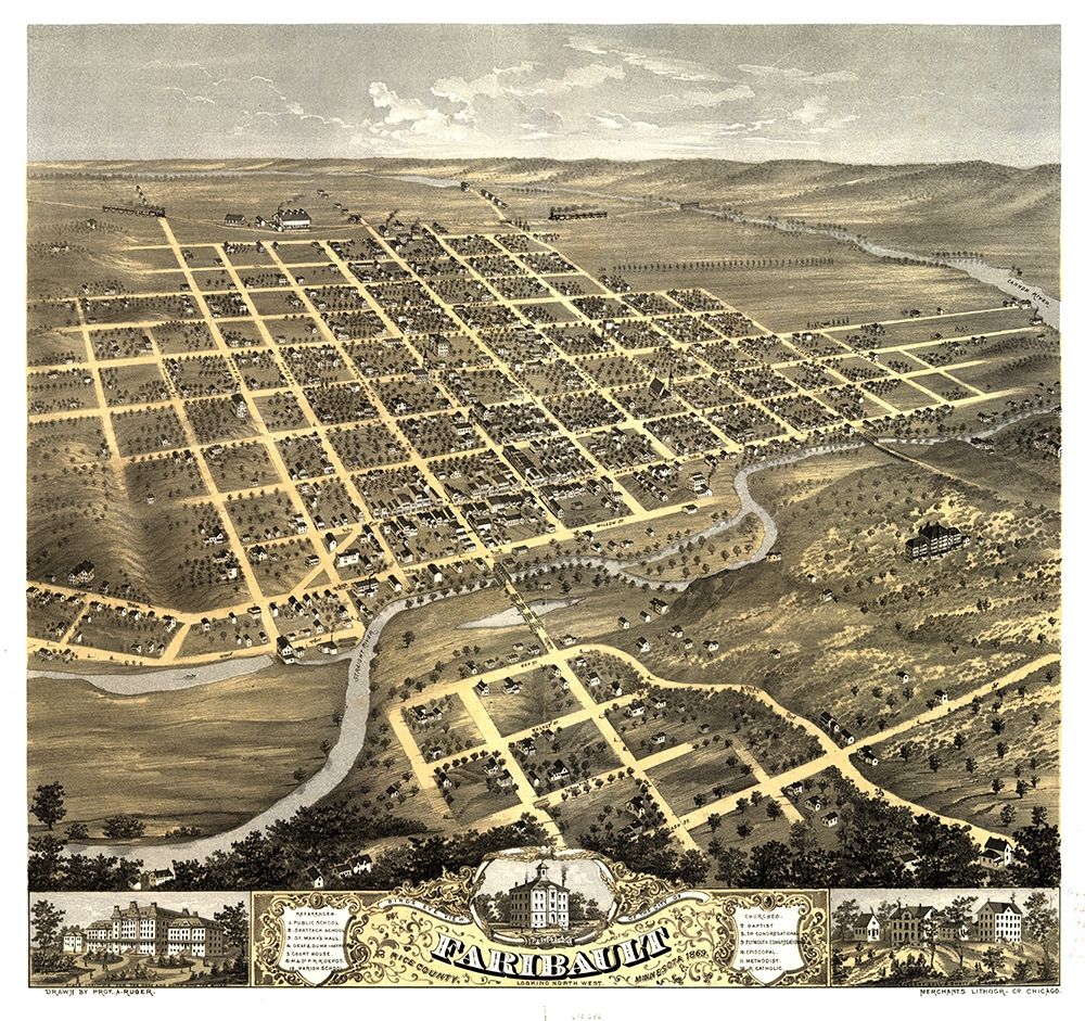 Faribault Minnesota - Ruger 1869 art print by Ruger for $57.95 CAD