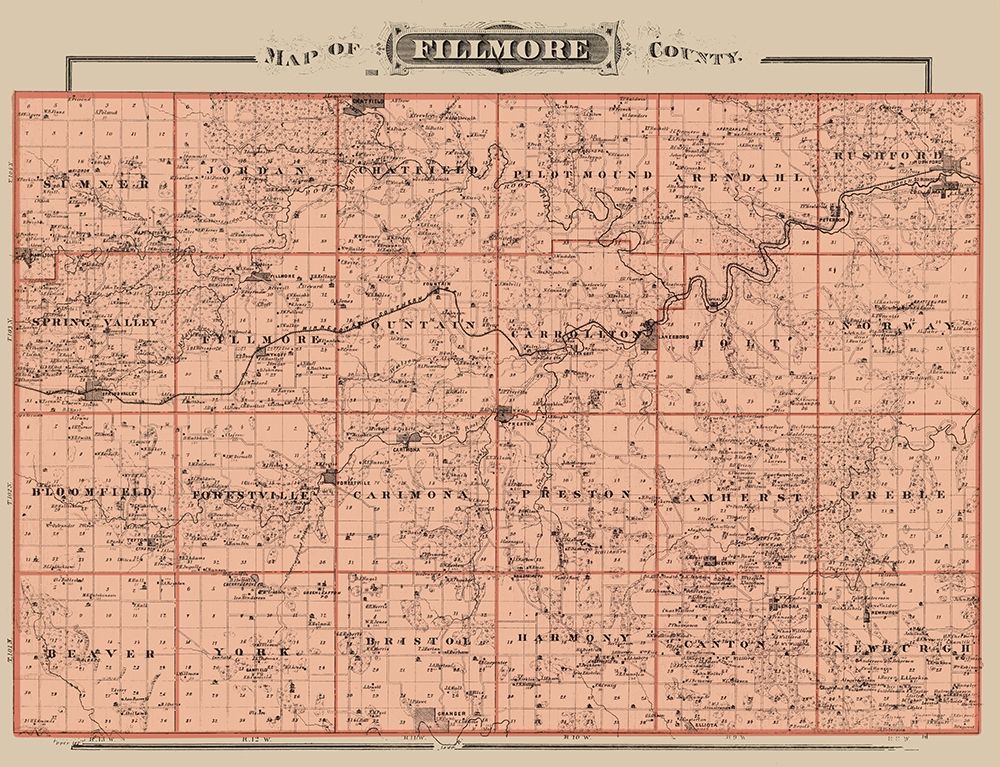 Filmore Minnesota Landowner - Andreas 1874 art print by Andreas for $57.95 CAD