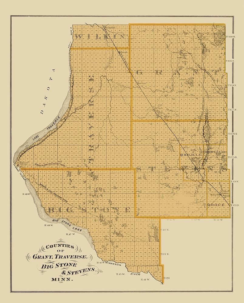 Grant Traverse Big Stone Stevens Minnesota art print by Andreas for $57.95 CAD