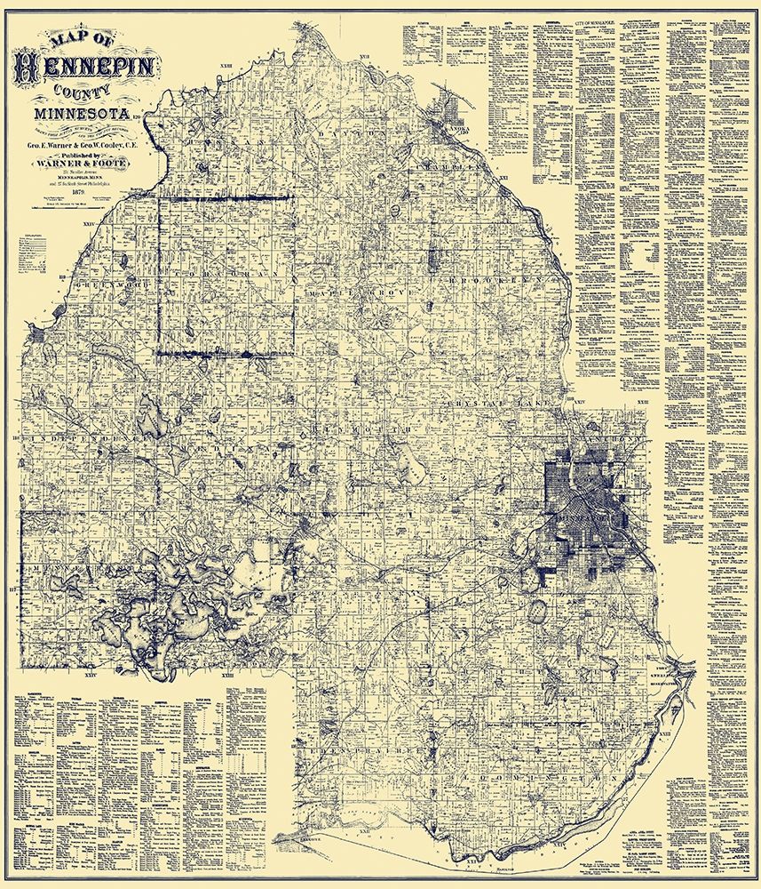 Hennepin Minnesota Landowner - Warner 1879 art print by Warner for $57.95 CAD