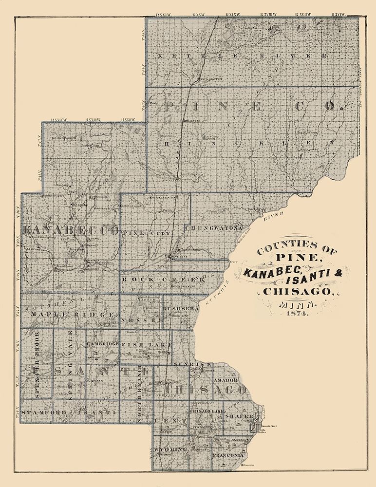 Kanabec Isanti Chisago Minnesota Landowner art print by Andreas for $57.95 CAD