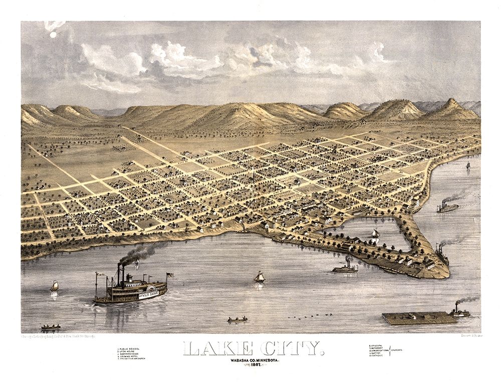 Lake City Minnesota - Ruger 1867 art print by Ruger for $57.95 CAD