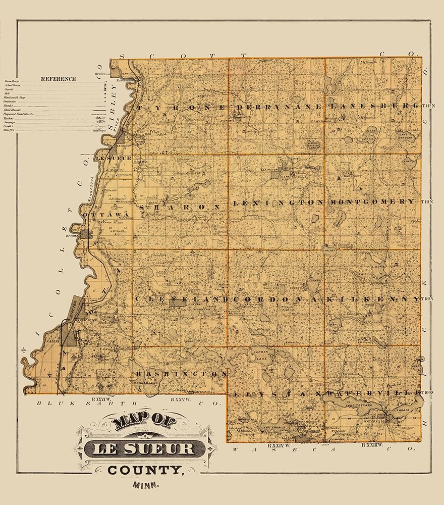 Le Sueur Minnesota Landowner - Andreas 1874 art print by Andreas for $57.95 CAD