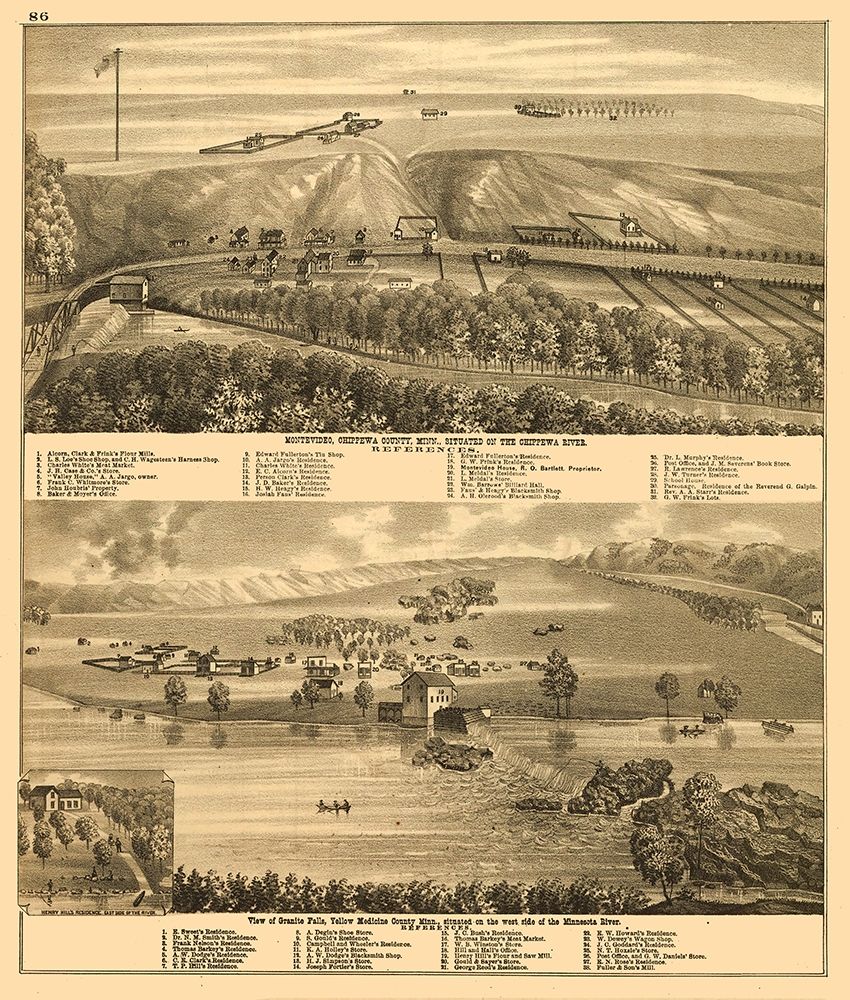 Montevideo Minnesota - Theodore 1874 art print by Theodore for $57.95 CAD