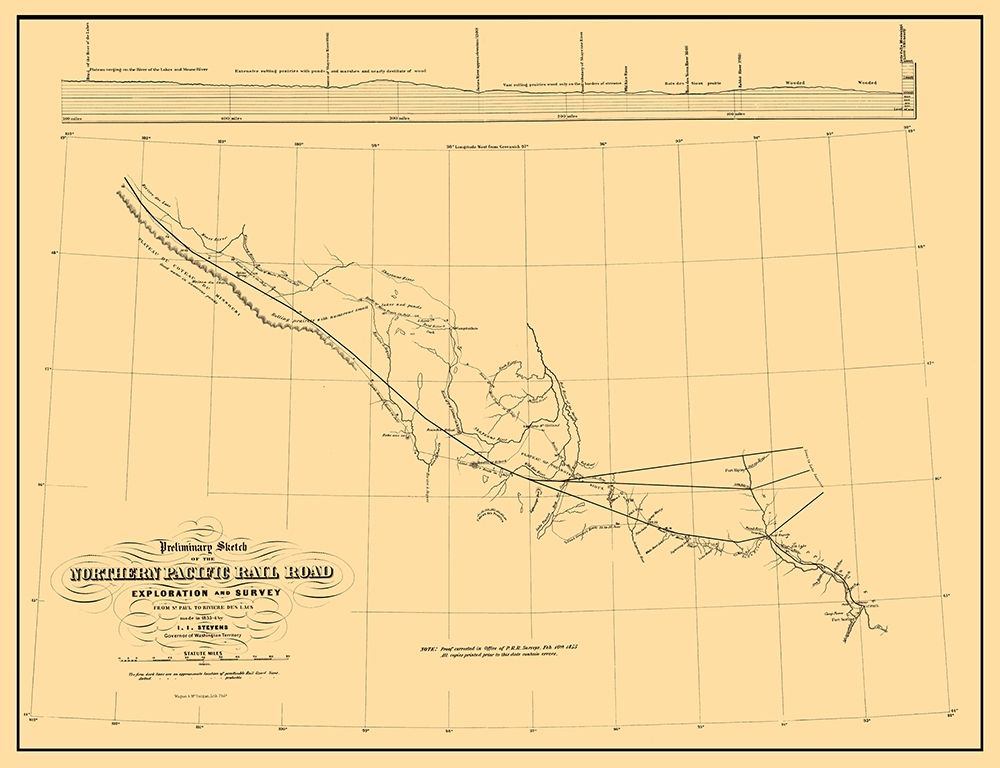 Northern Pacific Railroad Preliminary Survey 1 art print by Wagner for $57.95 CAD