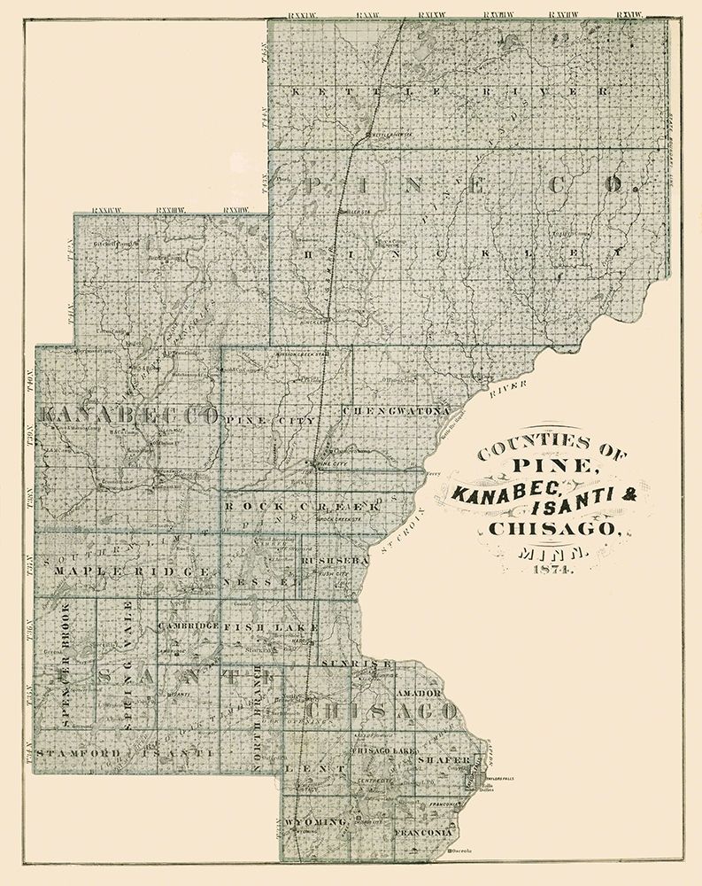 Pine, Kanabec, Isanti Minnesota Landowner art print by Andreas for $57.95 CAD