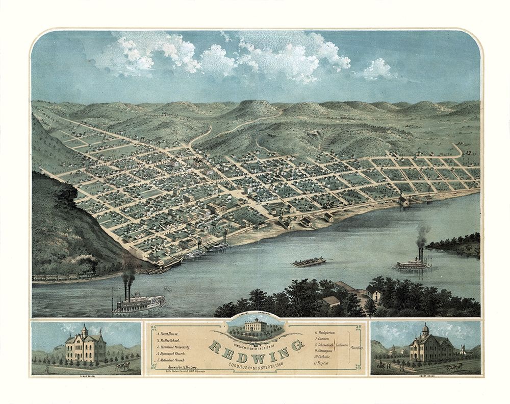 Red Wing Minnesota - Ruger 1868 art print by Ruger for $57.95 CAD