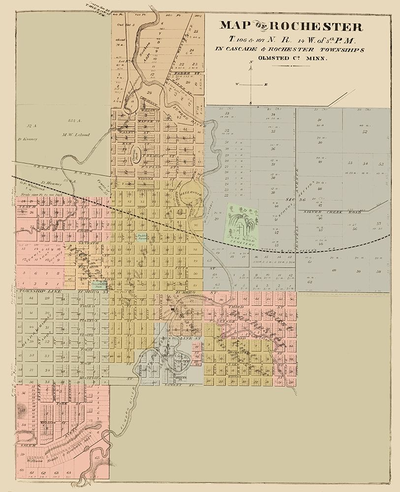 Rochester Minnesota - Andreas 1874 art print by Andreas for $57.95 CAD