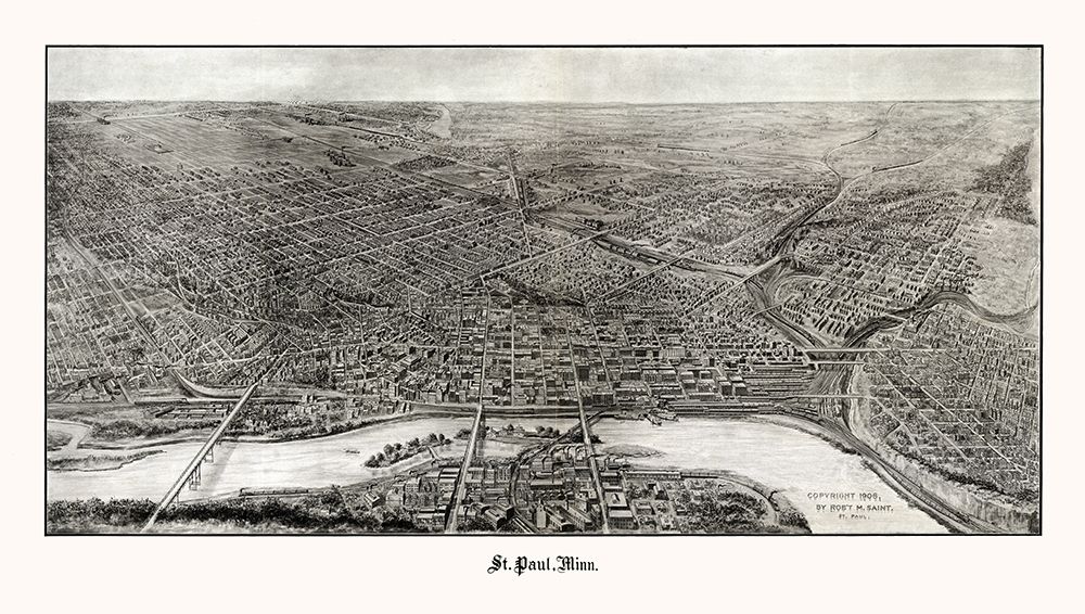 Saint Paul Minnesota - Saint 1906 art print by Saint for $57.95 CAD