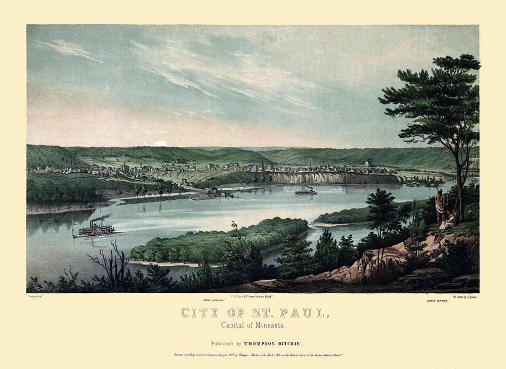 Saint Paul Minnesota - Ritchie 1853 art print by Ritchie for $57.95 CAD