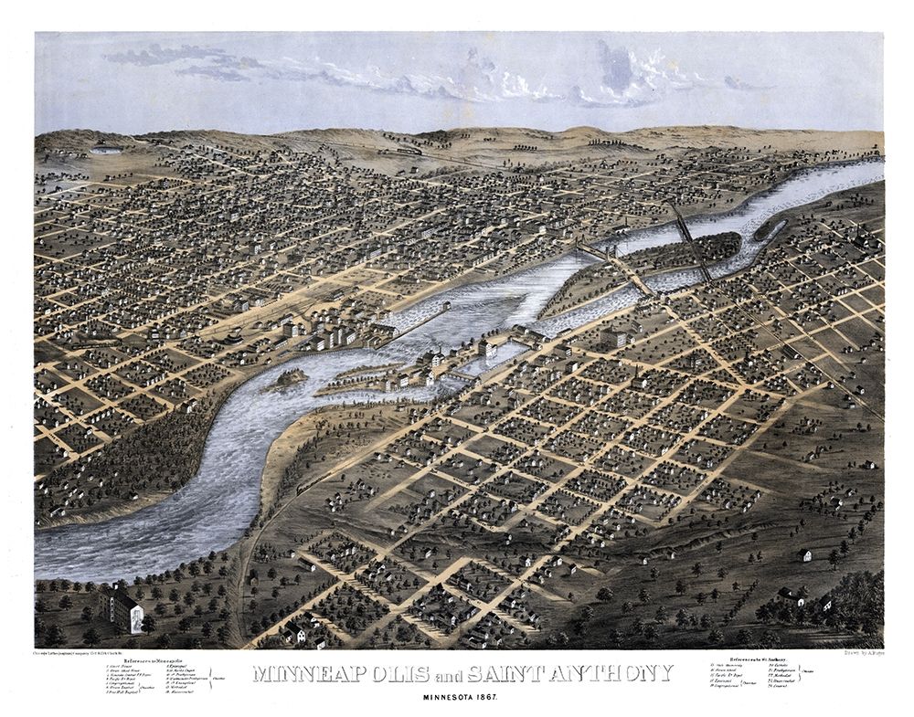 Saint Anthony Minnesota - Ruger 1867 art print by Ruger for $57.95 CAD