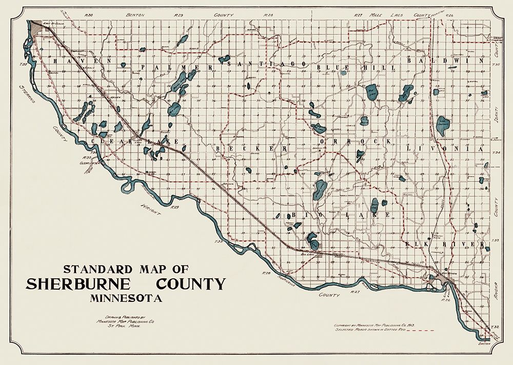 Sherburne Minnesota - 1913 art print by Unknown for $57.95 CAD