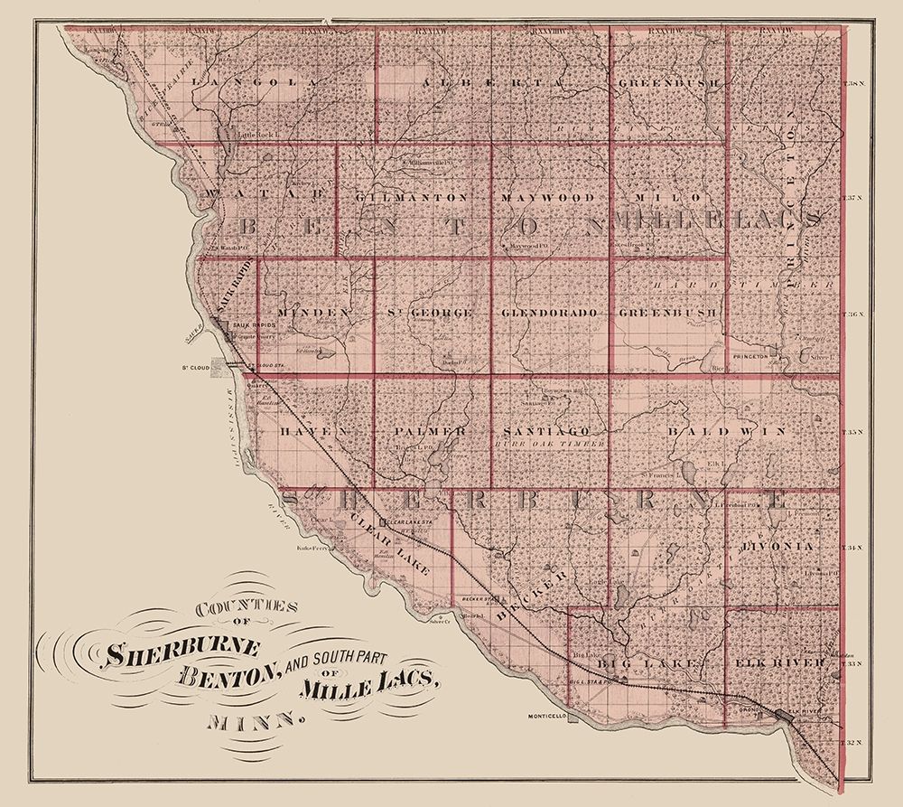 Sherburne Benton Mille Lacs Minnesota Landowner art print by Andreas for $57.95 CAD