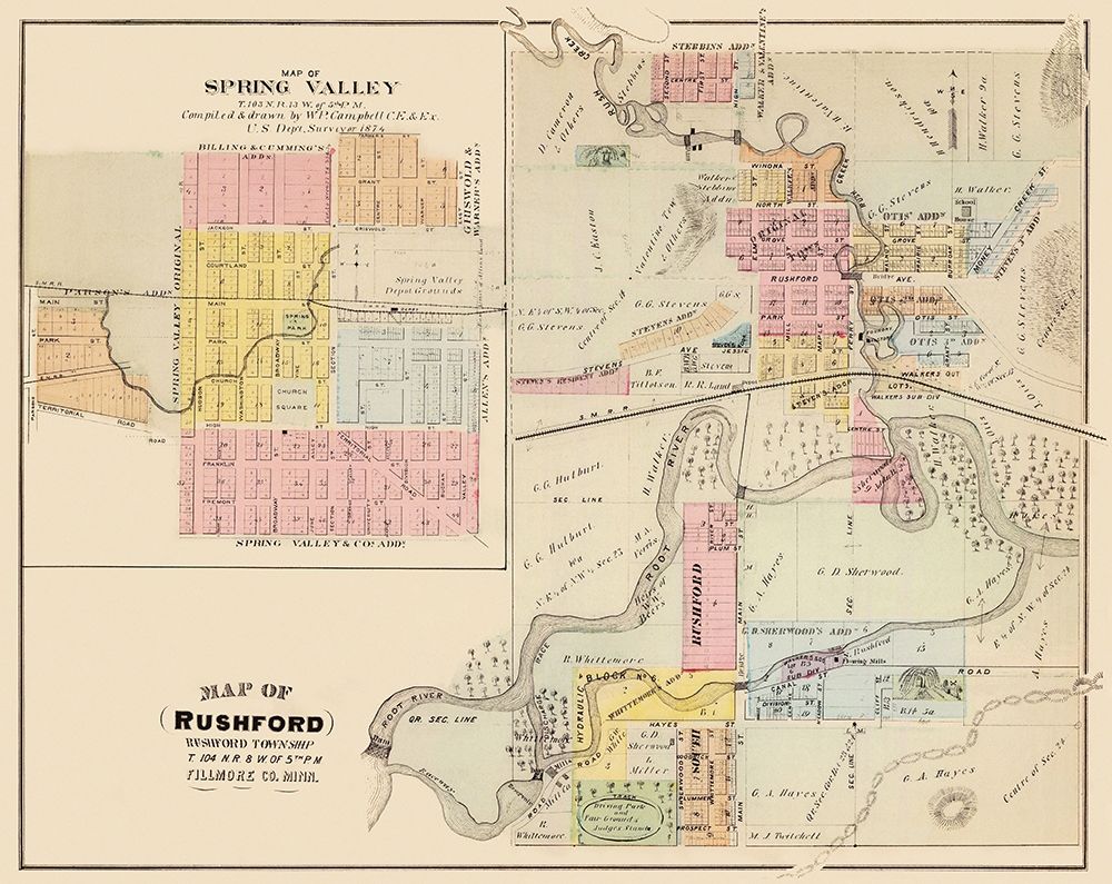 Spring Valley, Rushford Minnesota Landowner art print by Andreas for $57.95 CAD