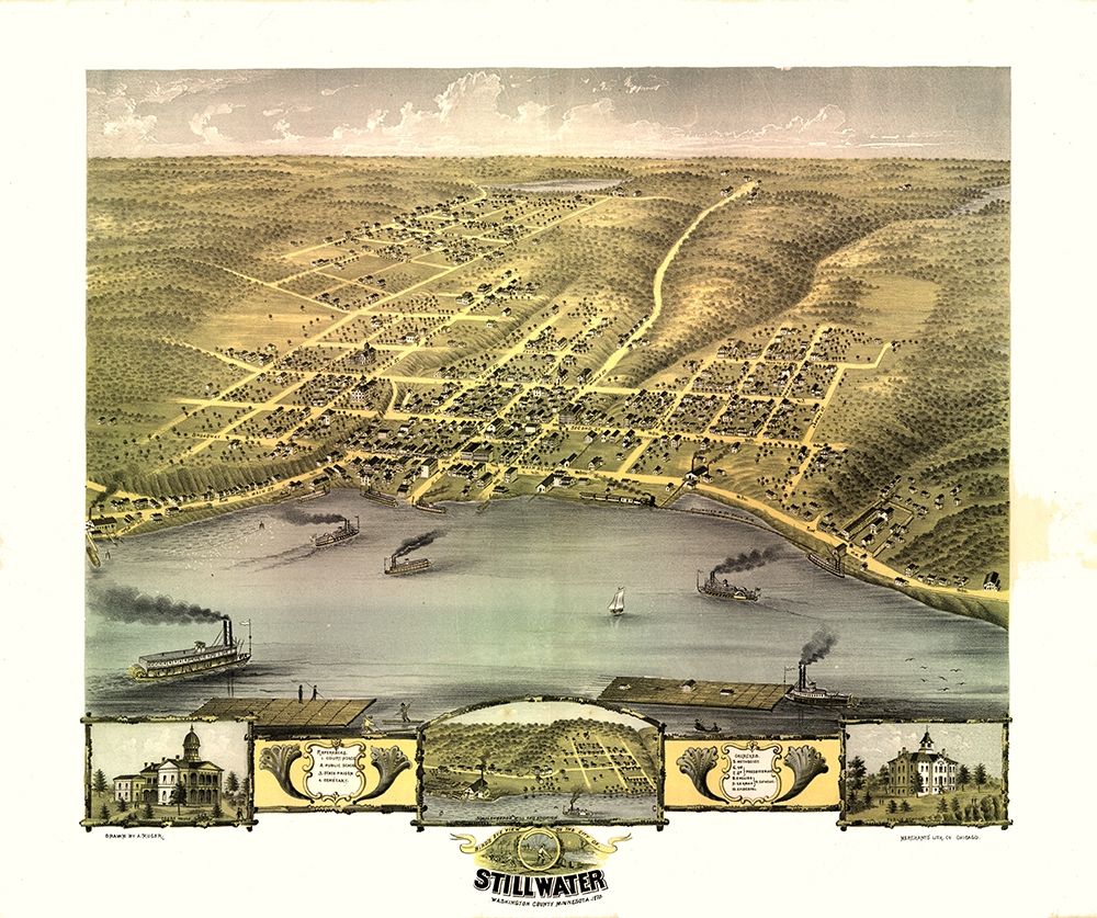 Stillwater Minnesota - Ruger 1870 art print by Ruger for $57.95 CAD