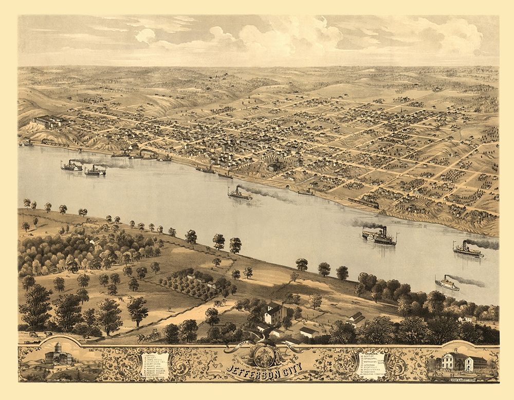 Jefferson City Missouri - Ruger 1869 art print by Ruger for $57.95 CAD