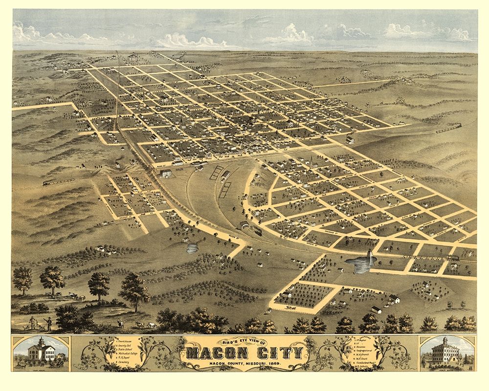 Macon City Missouri - Ruger 1869 art print by Ruger for $57.95 CAD