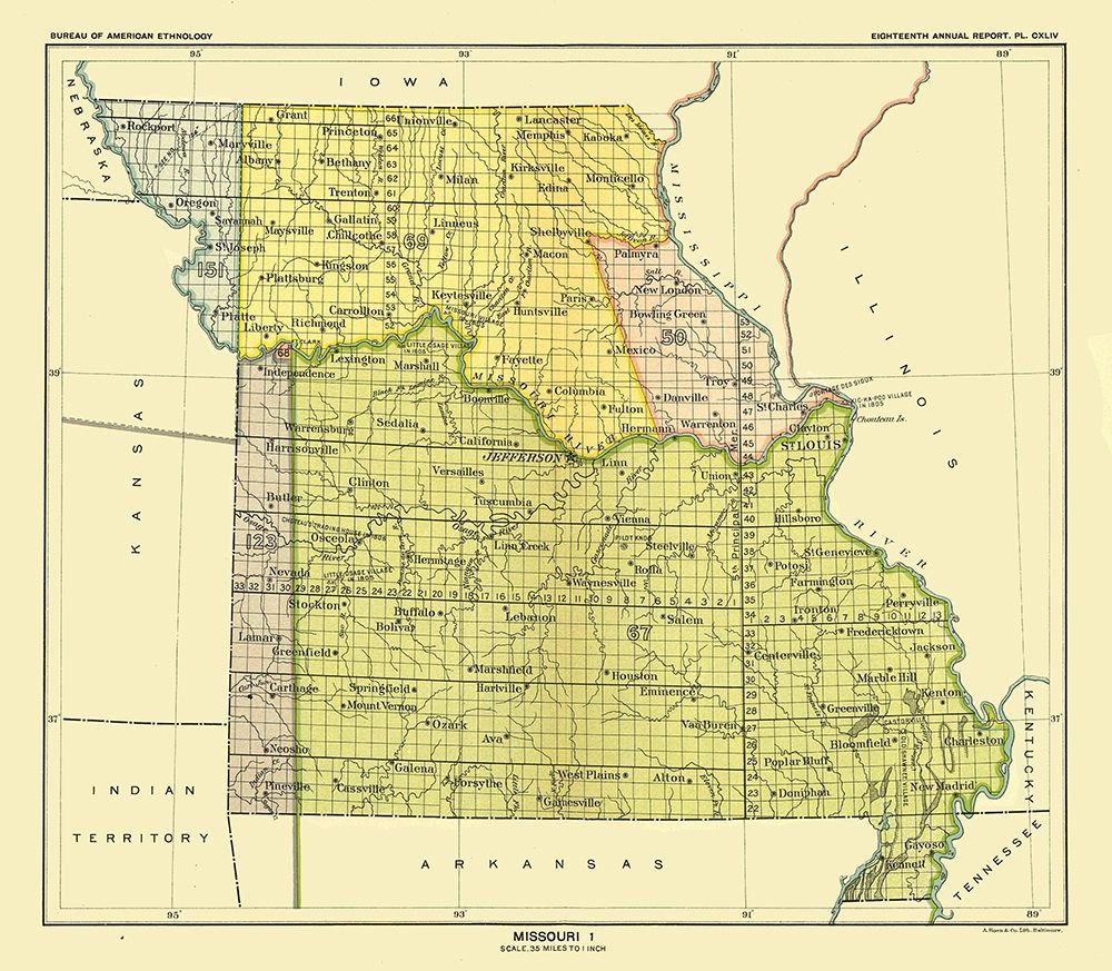 Missouri - Hoen 1896 art print by Hoen for $57.95 CAD