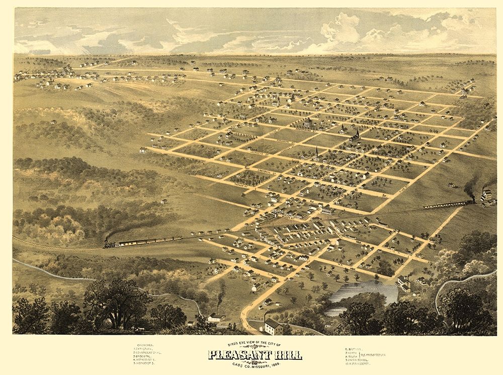 Pleasant Hill Missouri - Ruger 1869 art print by Ruger for $57.95 CAD