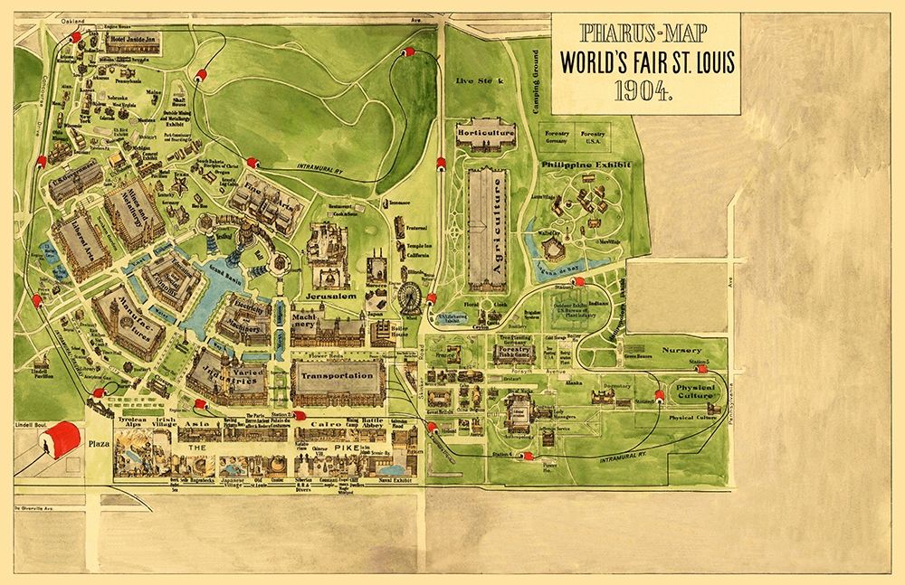 St. Louis Missouri Worlds Fair - Pharus 1904 art print by Pharus for $57.95 CAD