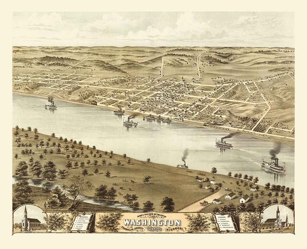 Washington Missouri - Ruger 1869 art print by Ruger for $57.95 CAD