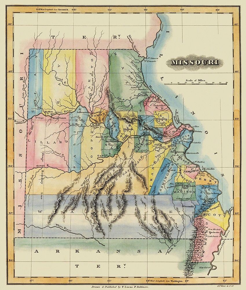 Missouri - Lucas 1823 art print by Lucas for $57.95 CAD