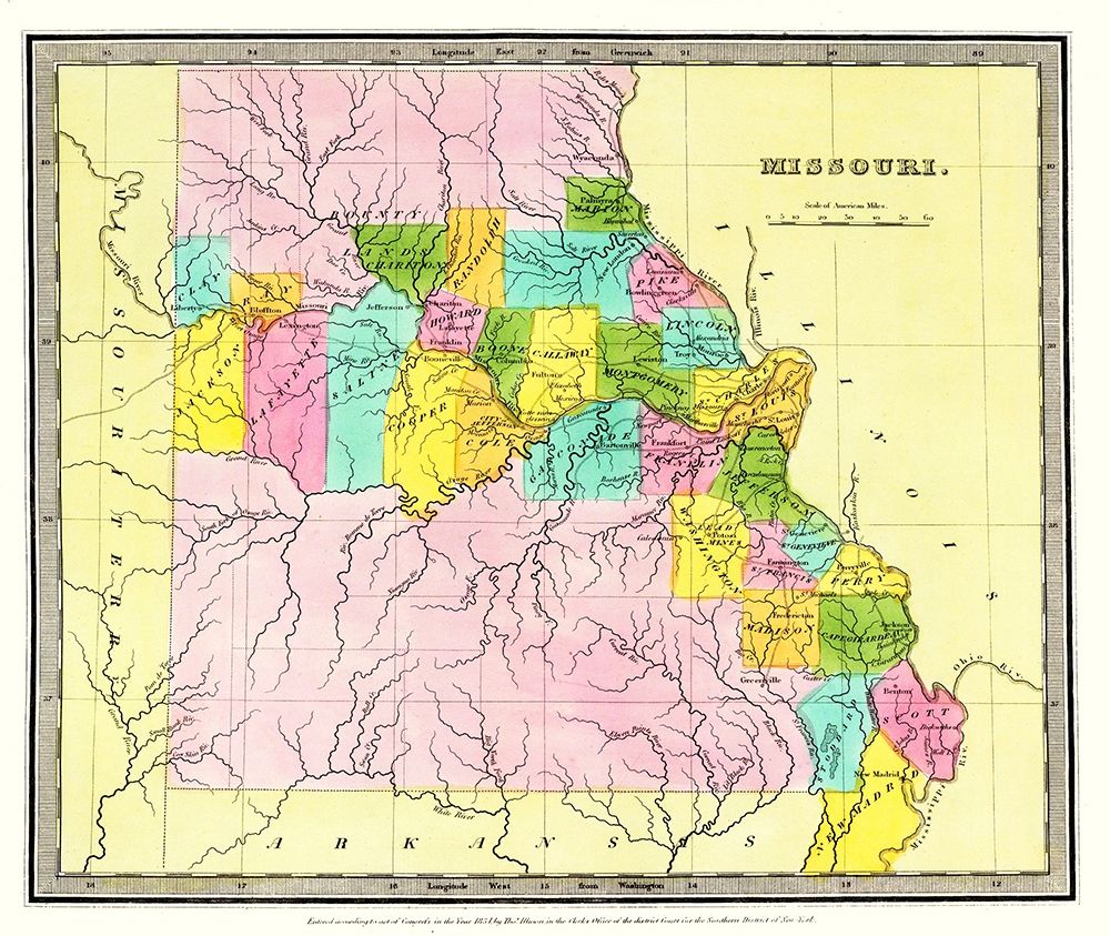Missouri - Burr 1835 art print by Burr for $57.95 CAD