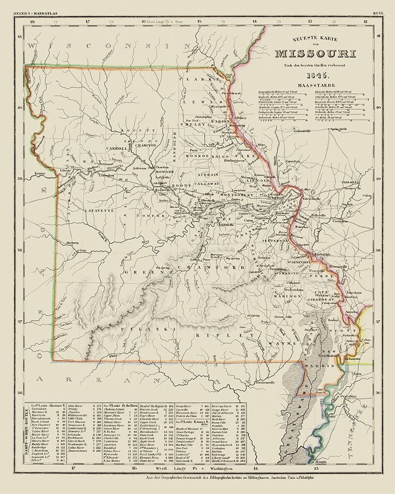 Missouri - Meyer 1845 art print by Meyer for $57.95 CAD