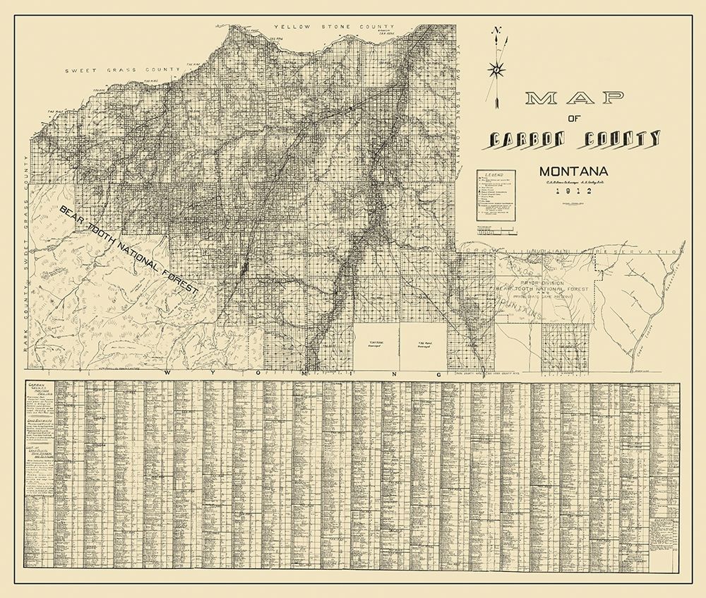 Carbon Montana Landowner - Gibson 1912 art print by Gibson for $57.95 CAD