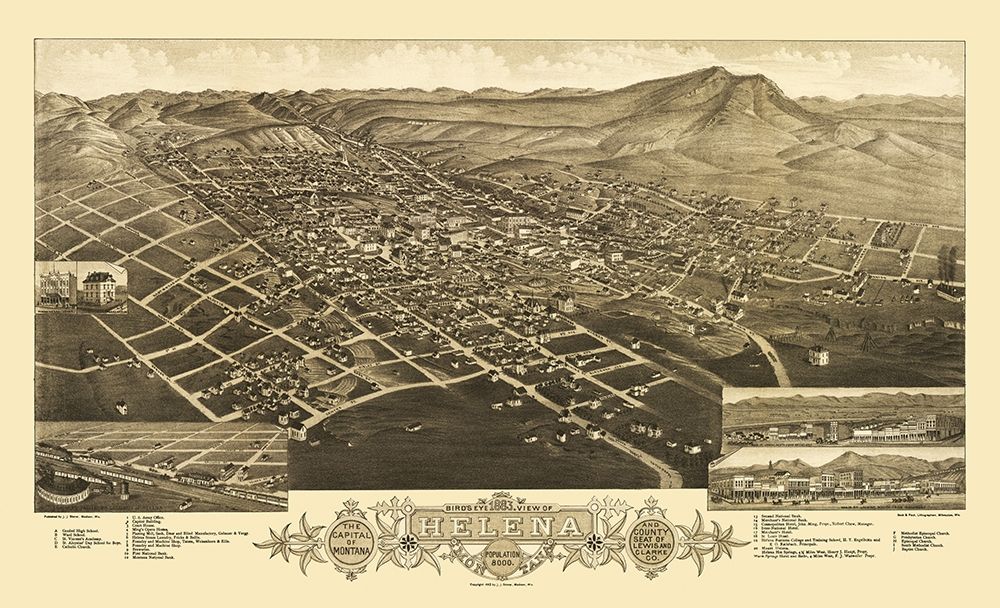 Helena Montana - Stoner 1883 art print by Stoner for $57.95 CAD
