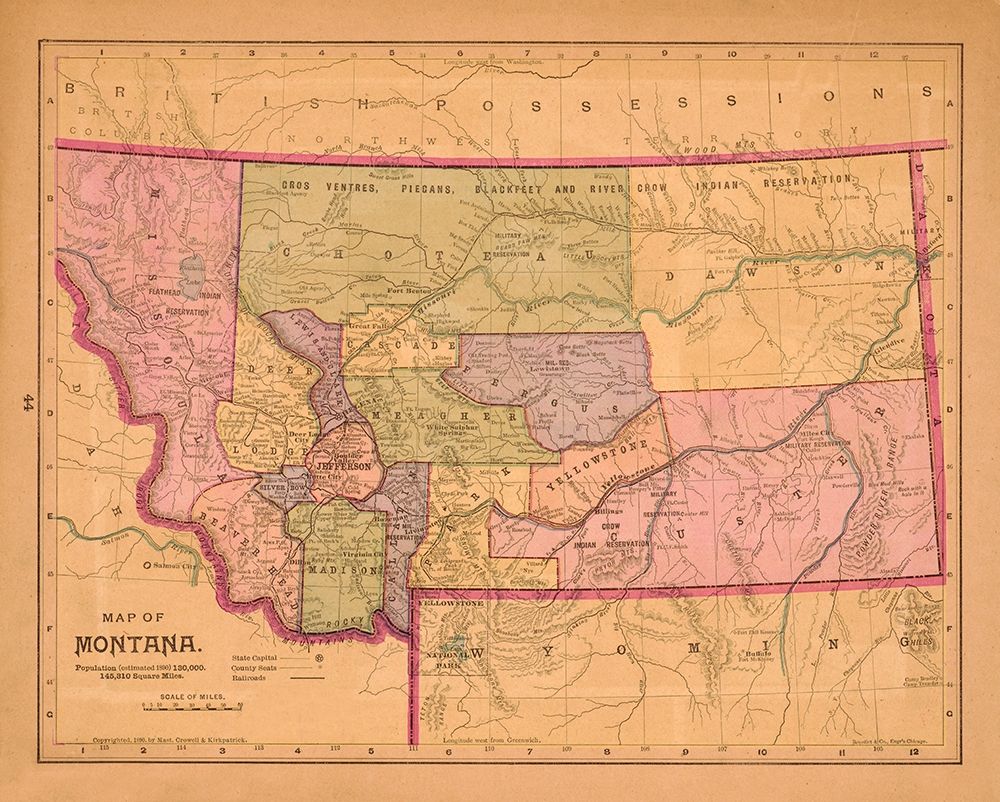 Montana - Crowell 1890 art print by Crowell for $57.95 CAD