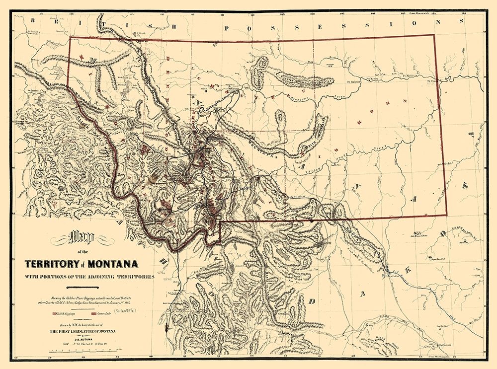 Montana - de Lacy 1865 art print by de Lacy for $57.95 CAD