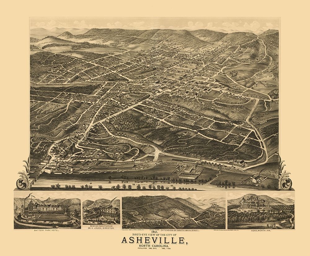 Asheville North Carolina - Ruger 1891 art print by Ruger for $57.95 CAD