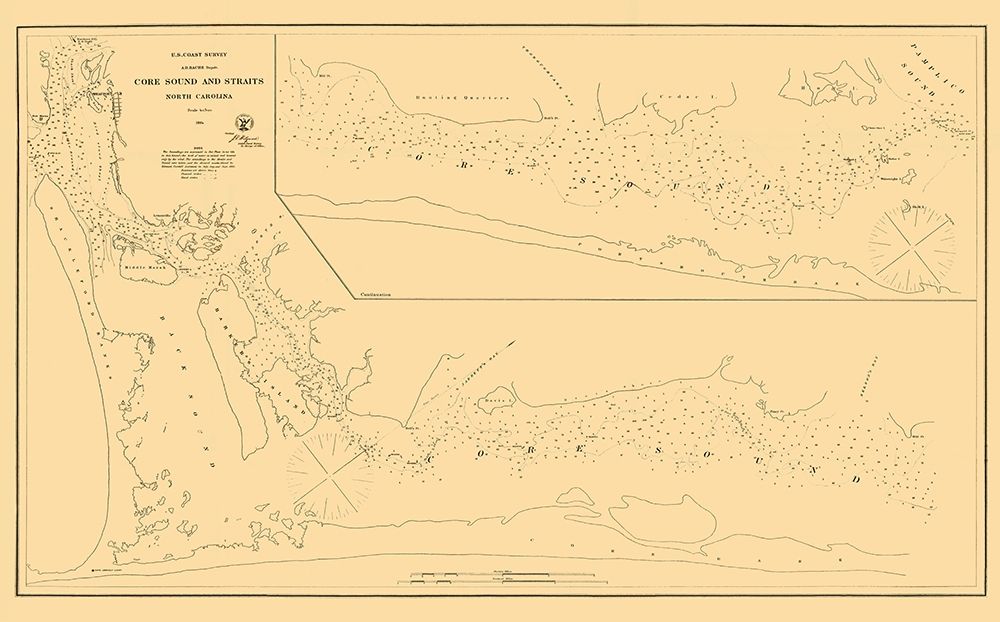 Core Sound, Straits - USCS 1864 art print by USCS for $57.95 CAD