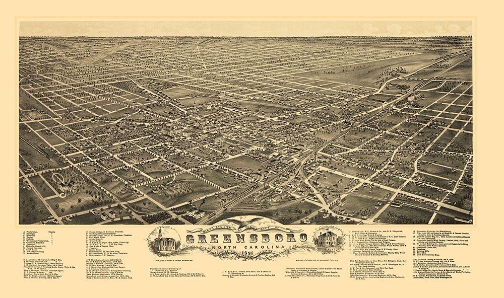 Greensboro North Carolina - Ruger 1891 art print by Ruger for $57.95 CAD