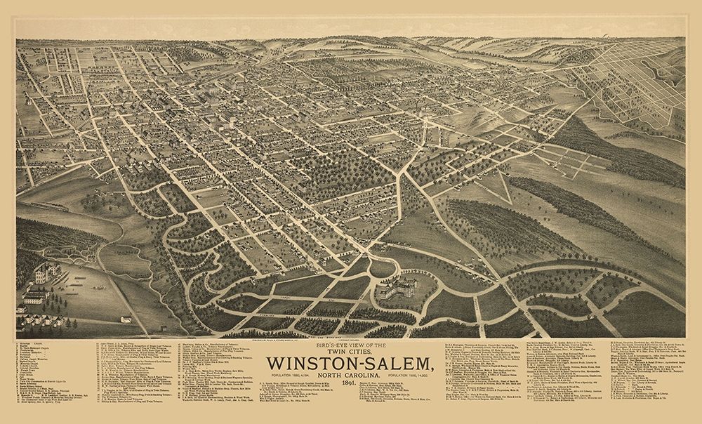 Winston Salem North Carolina - Ruger 1891 art print by Ruger for $57.95 CAD