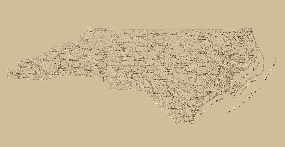 North Carolina - Stephenson 1893 art print by Stephenson for $57.95 CAD