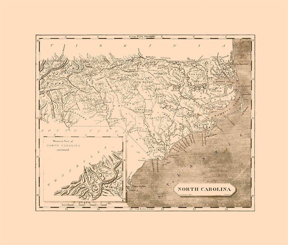 North Carolina - Lewis 1805 art print by Lewis for $57.95 CAD