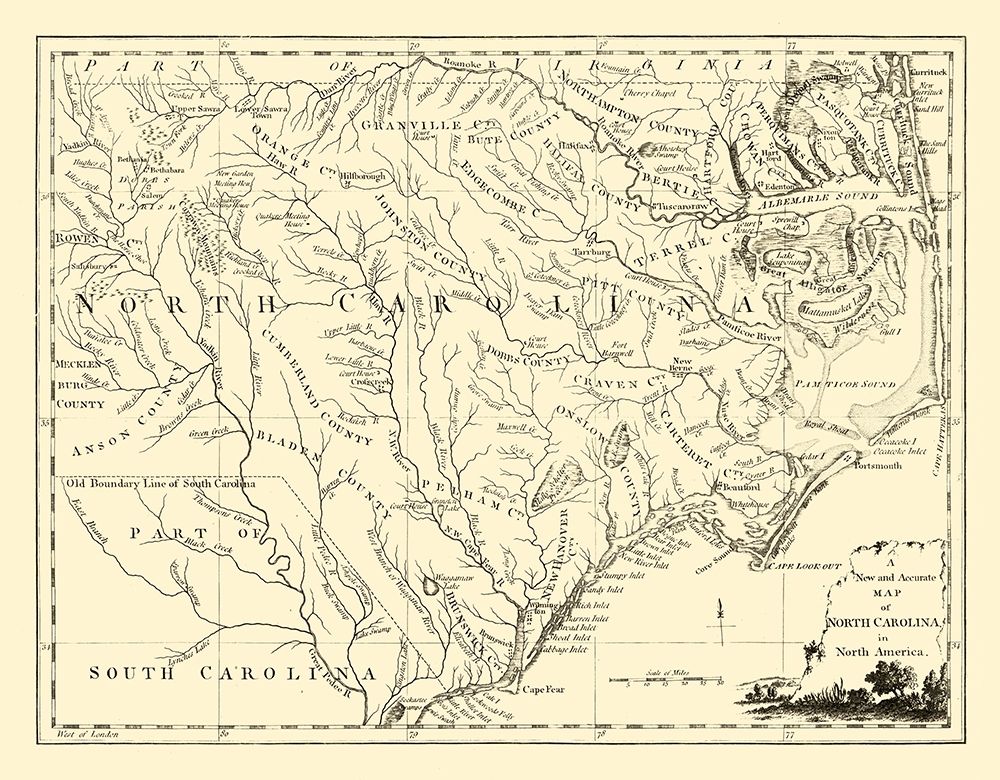 North Carolina -1779 art print by Unknown for $57.95 CAD