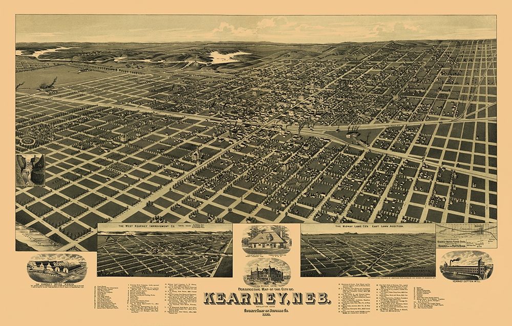 Kearney Nebraska - American Pub Co 1889 art print by American Pub Co for $57.95 CAD