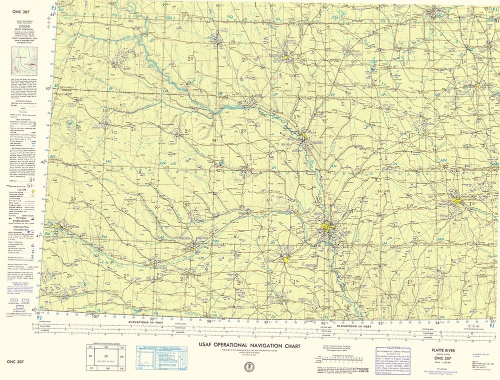 Platte River Nebraska Quad - USAF 1962 art print by USAF for $57.95 CAD