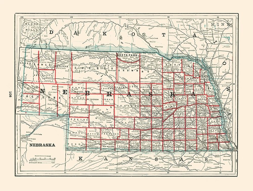Nebraska - Rathbun 1893 art print by Rathbun for $57.95 CAD
