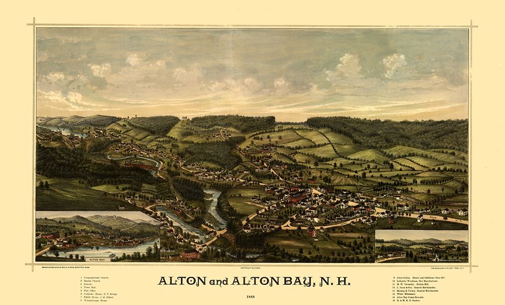 Alton Alton Falls New Hampshire - Norris 1888 art print by Norris for $57.95 CAD
