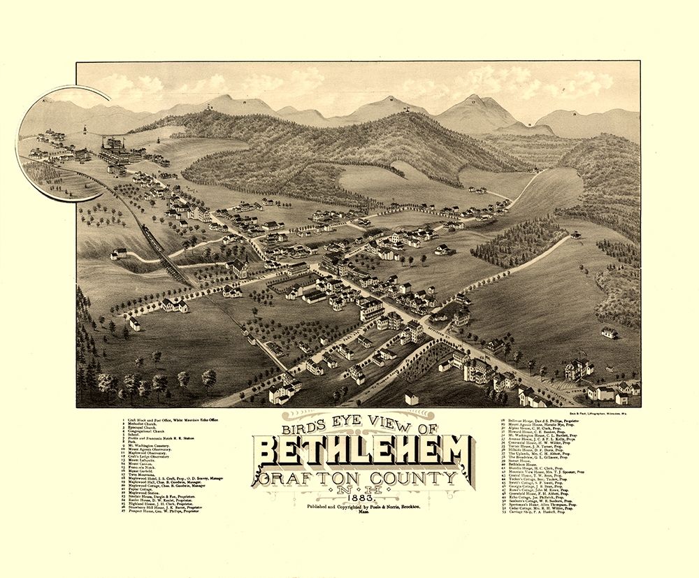 Bethlehem New Hampshire - Norris 1883 art print by Norris for $57.95 CAD