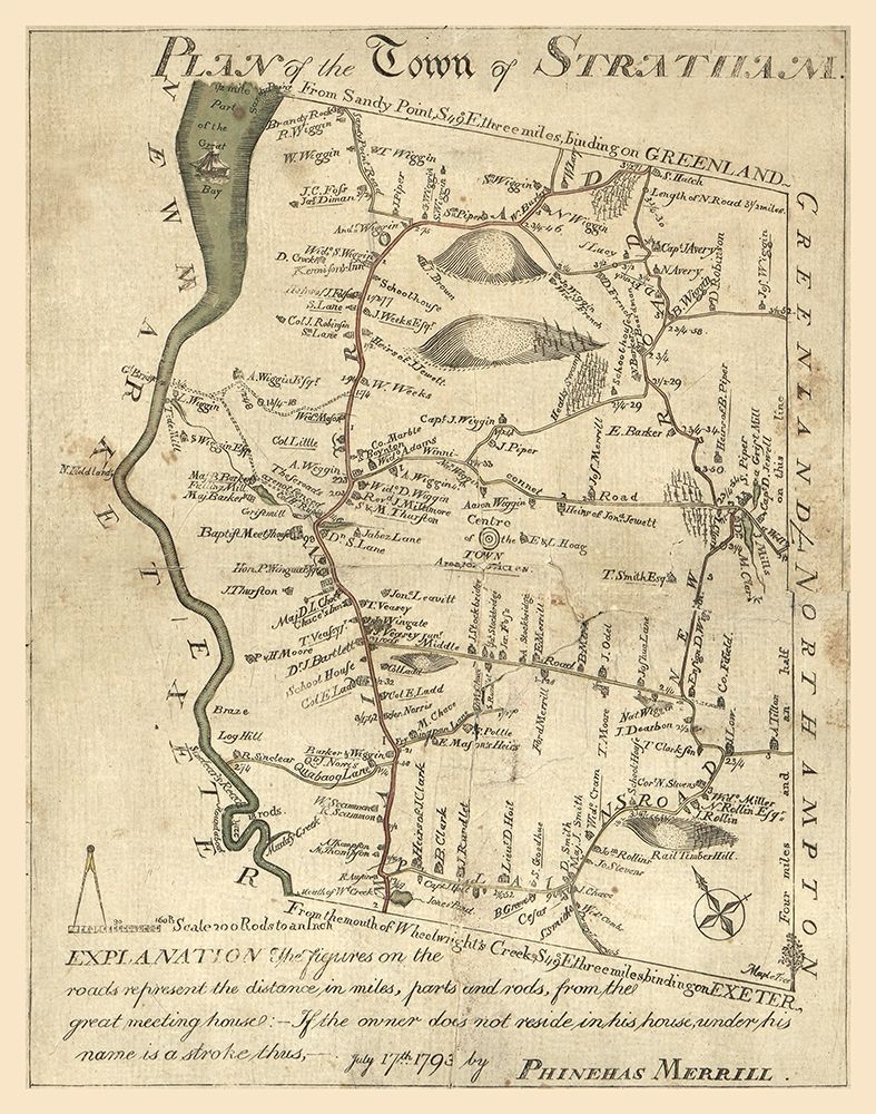 Stratham New Hampshire - Merrill 1793 art print by Merrill for $57.95 CAD