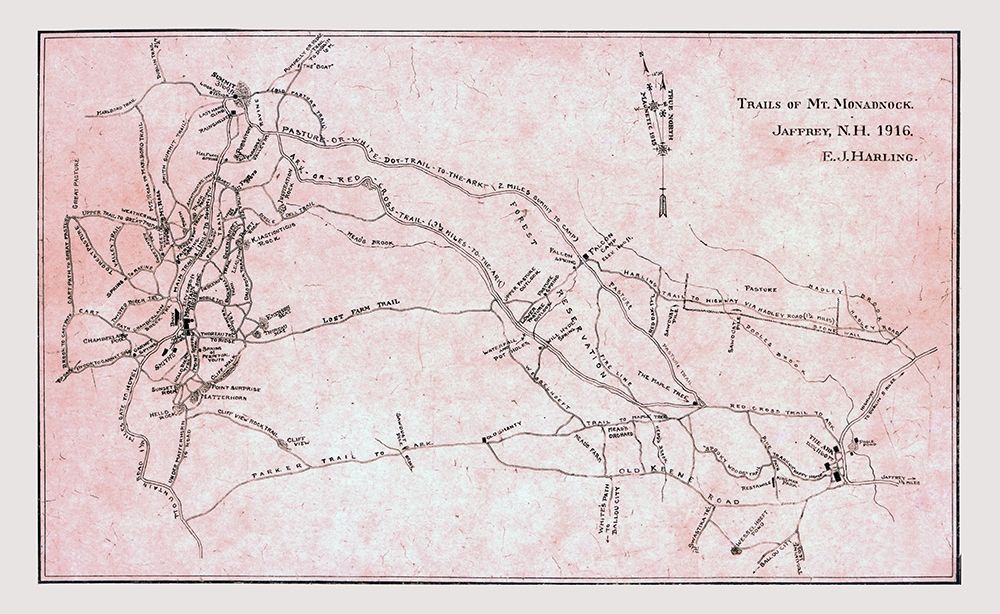 Monadnock New Hampshire - Harling 1916 art print by Harling for $57.95 CAD