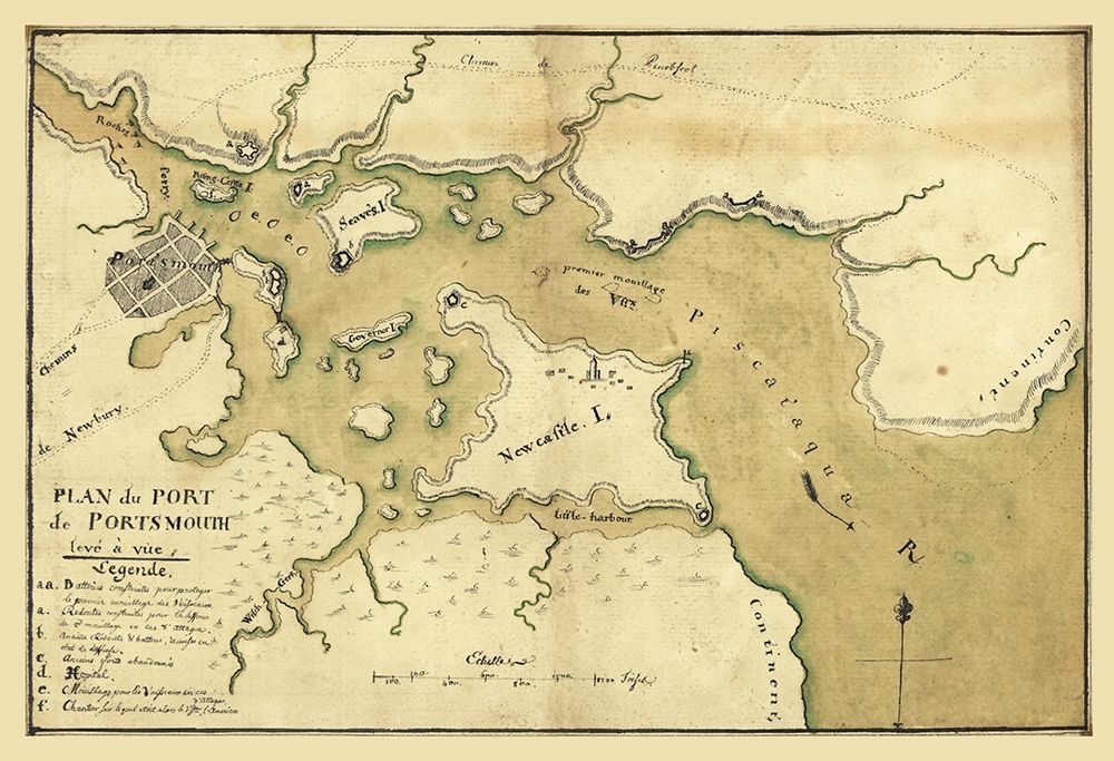 Portsmouth New Hampshire -1782 art print by Unknown for $57.95 CAD
