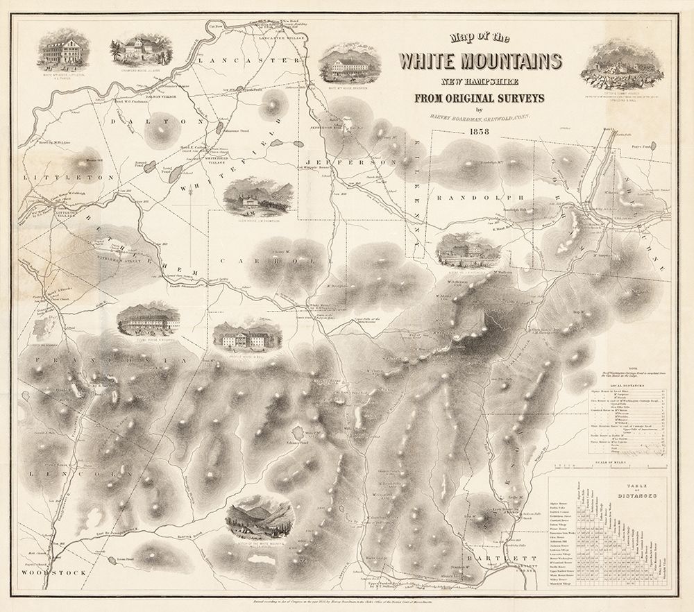White Mountains New Hampshire -Boardman 1858 art print by Boardman for $57.95 CAD